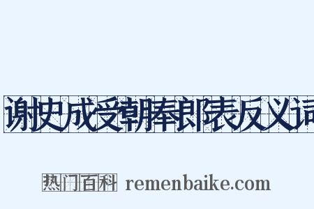 谢史成受朝奉郎表反义词是什么意思的图片